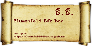 Blumenfeld Bíbor névjegykártya